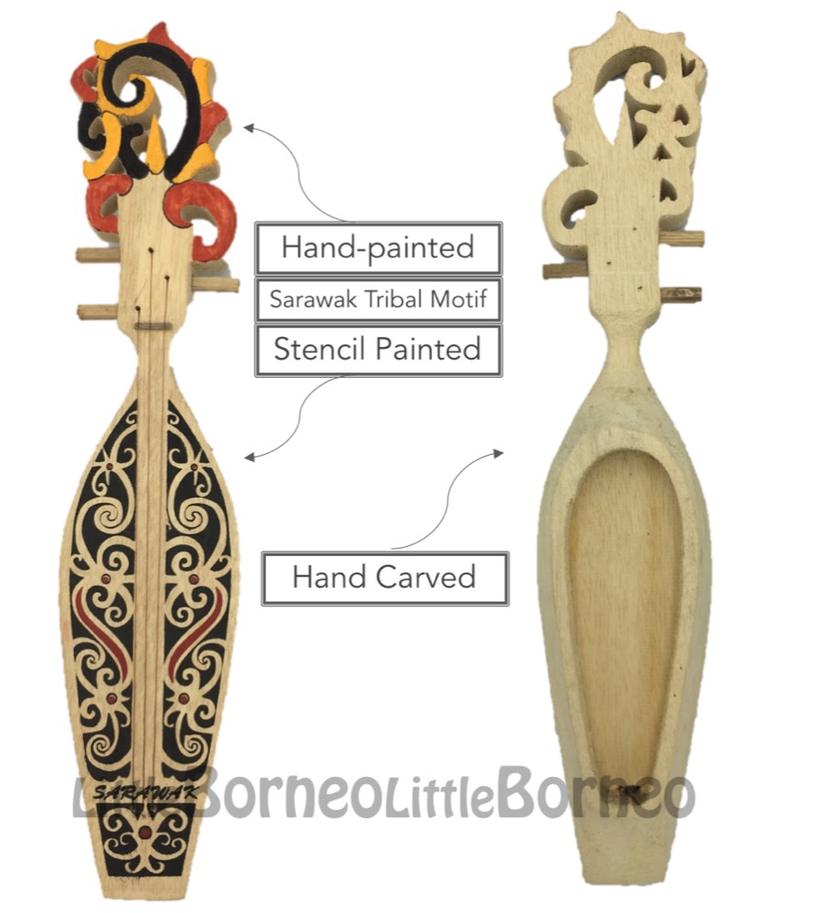 Sape with Top Painted Motif (Miniature)