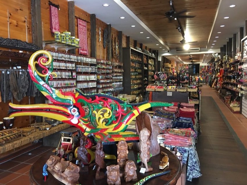 Inside the LittleBorneo shop in Kuching